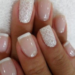 Classic French nails photo
