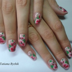 Chinese nails painting photo