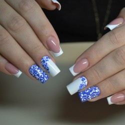 Painted french manicure photo