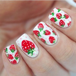 Nails with fruits photo