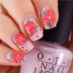 Nails with painting photo