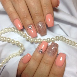 Nails with sparkles photo