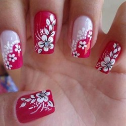 Nails with a painting photo