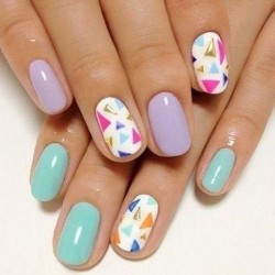 Nails in pastel tones photo