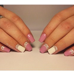 Reverse french nails photo