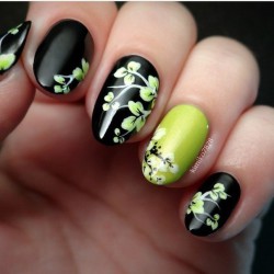 Black lacquer nails ideas photo