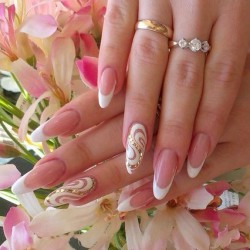 Oval French nails photo