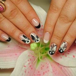 Black and white nails ideas photo