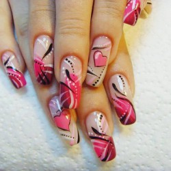 Nails with heart photo