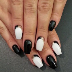 Black and white nails ideas photo