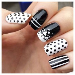 Black and white nail ideas photo