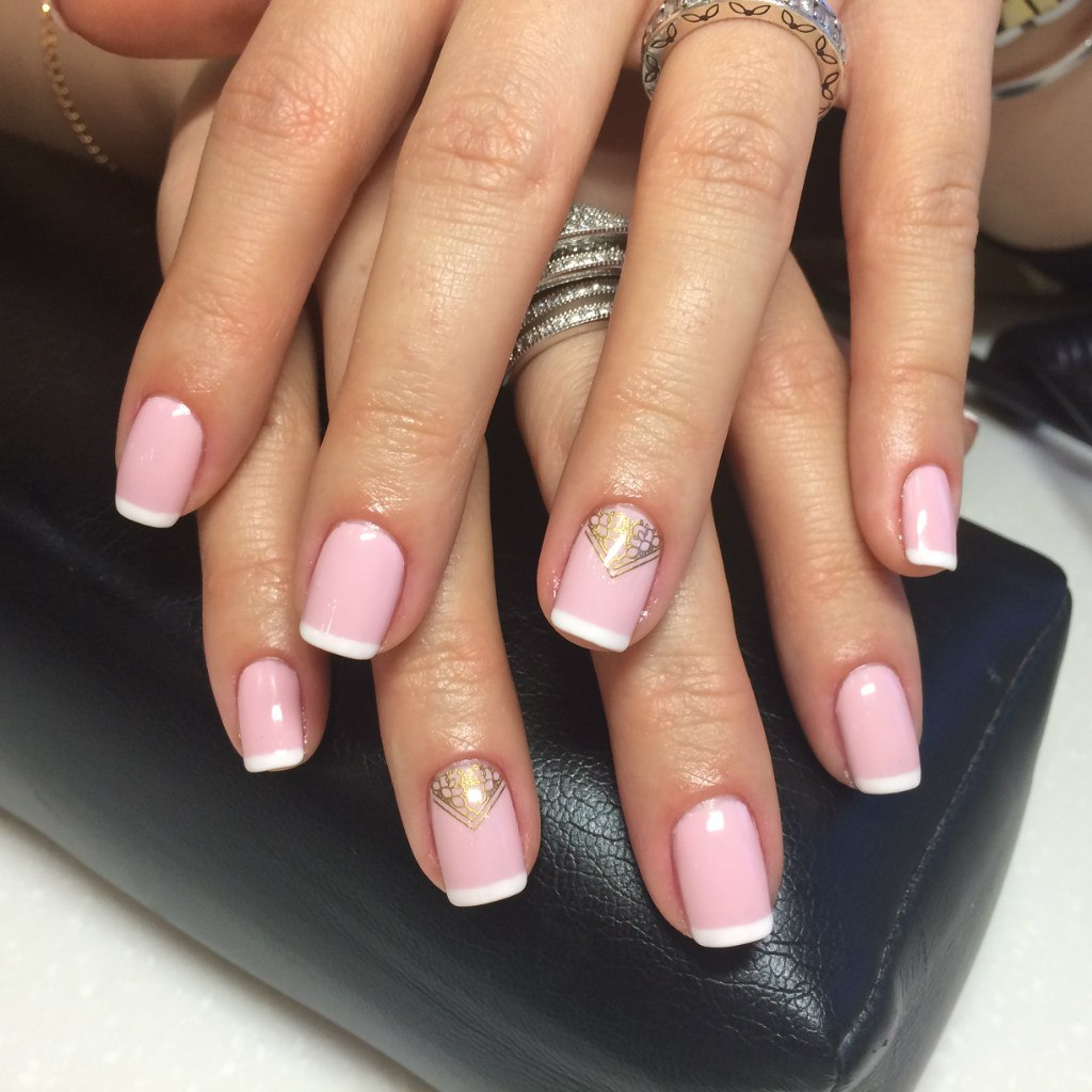 Pink French Tip Nails