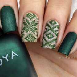 Nails with ornament photo