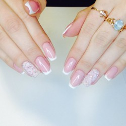 Pale pink french manicure photo