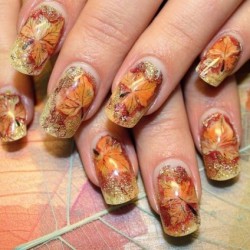 Autumn nails photo