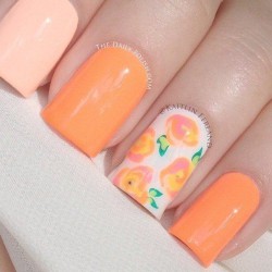 Pink and orange nails photo
