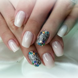 Nails with gems photo
