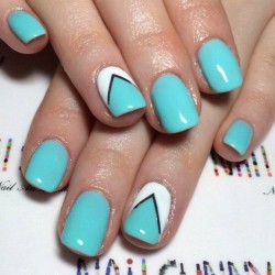Celestial blue nails photo