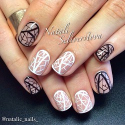Nails with gossamer photo