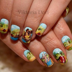 Nails with Winnie the Pooh photo