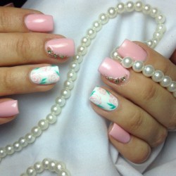 Nails with beads photo