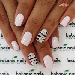 Milky white nails photo
