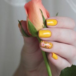 Bright yellow nails photo