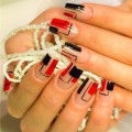Red and black nails