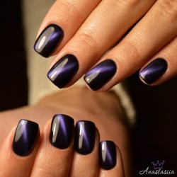 Dark shellac nails photo