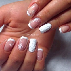 New year french nails 2016 photo