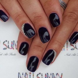 Black nail art photo