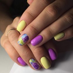 Bright violet nails photo