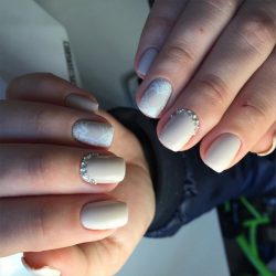 Ideas of beige nails photo
