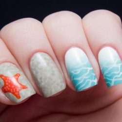 Gel polish sea nails photo