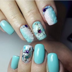 Nails with gems photo