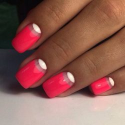 Bright raspberry nails photo