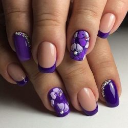 Purple gel polish photo