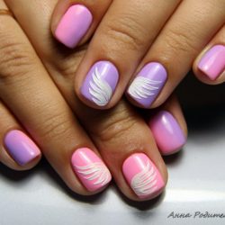 Nails with angel wings photo