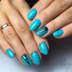 Celestial blue nails photo