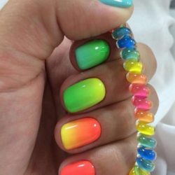 Color transition nails photo