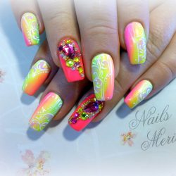 Colorful nails 2017 photo