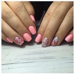 Beautiful pink nails photo