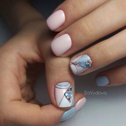 Light blue nails photo