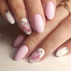 Nails with stickers photo