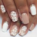 Nails with flower print