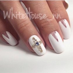 Nails with a cross photo