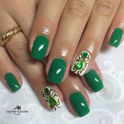 Emerald nails ideas photo