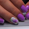 Short purple nails
