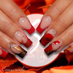 Fall french nails photo