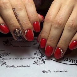 Nails with stones photo